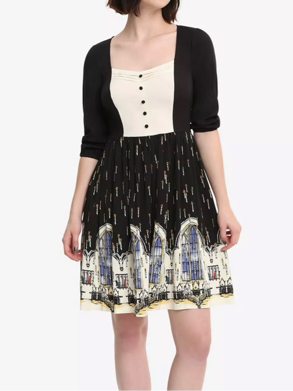 Hot Topic Harry Potter Hogwarts Castle Dress Women’s Plus Size 22 Black Pockets